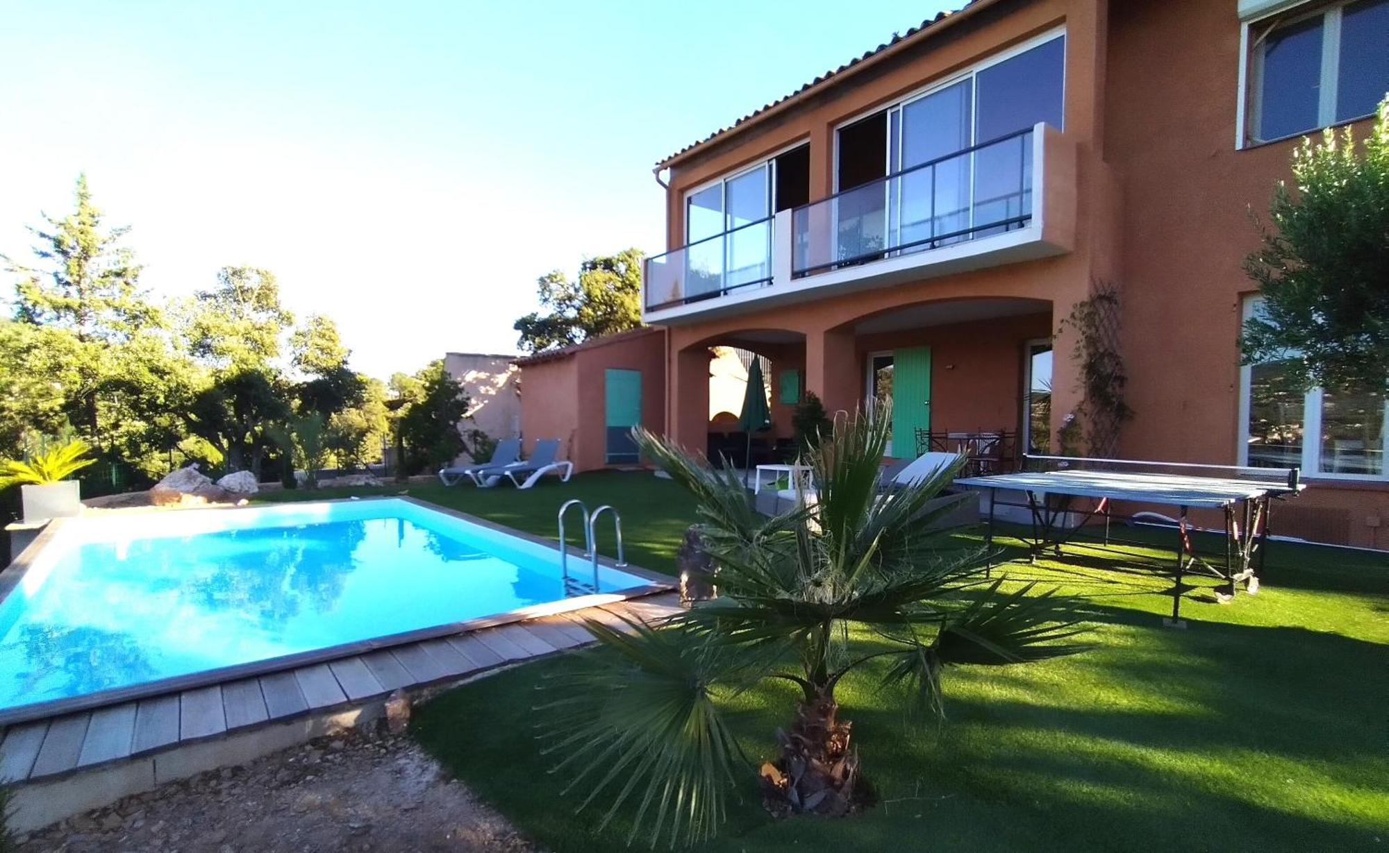 Superbe Bas De Villa 80 M2 Piscine Privee Reservee Aux Vacanciers Avec Vue Magnifique 6 Couchages La Londe-les-Maures Exterior photo